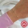 Wholesale S925 Sterling Silver Daisy Flower Geometric Style Electroplated Women's Bracelet
