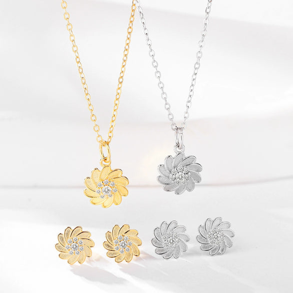 Wholesale S925 Sterling Silver Daisy Flower Necklace Simple Fashion Small Fresh Style