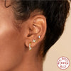 Wholesale S925 Sterling Silver Devil's Eye Snake Smiling Face Flat Head Internal Thread Puncture Cartilage Ear Nail Ear Bone Nail With Geometric Design And Electroplating For Women