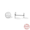 Wholesale S925 Sterling Silver Devil's Eye Snake Smiling Face Flat Head Internal Thread Puncture Cartilage Ear Nail Ear Bone Nail With Geometric Design And Electroplating For Women