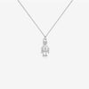 Wholesale S925 Sterling Silver Diamond Robot Pendant Necklace With Platinum Or 18K Gold Electroplating Fashionable And Compact Jewelry For Women