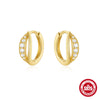 Wholesale S925 Sterling Silver Distinctive Love Chain Glossy Luxury Huggie Hoops Earrings With Geometric Design And Electroplating