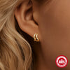 Wholesale S925 Sterling Silver Double Diamond Four Pointed Star Earrings For Women With Geometric Pattern And Electroplating Design