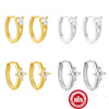 Wholesale S925 Sterling Silver Double Hollow Drop Flower Earrings With Geometric Design And Electroplating Treatment For Women