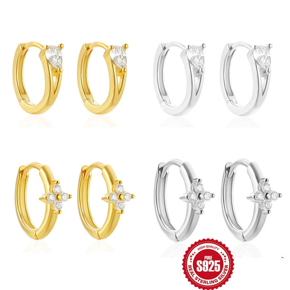 Wholesale S925 Sterling Silver Double Hollow Drop Flower Earrings With Geometric Design And Electroplating Treatment For Women
