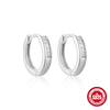 Wholesale S925 Sterling Silver Double Row Diamond Minimalist Geometric Fashion Earring With Electroplating Treatment For Women