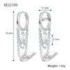 Wholesale S925 Sterling Silver Doublelayer Tassel Star Geometric Earrings Electroplated For Women