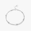 Wholesale S925 Sterling Silver Doublelayer Women's Bracelet With Geometric Design And Seiko Craftsmanship In Ins Niche Simple Cold Style