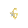 Wholesale S925 Sterling Silver Ear Clips Platinum Plated Geometric Design Fashion Simple Women's Earrings Without Ear Hole