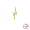 Wholesale S925 Sterling Silver Ear Nails With Small Gold Balls And Zircon Bodies Geometric Style Electroplated For Women