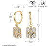 Wholesale S925 Sterling Silver Earrings Fashion Inlaid Zircon Geometric Style Jewelry For Women