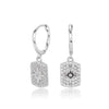 Wholesale S925 Sterling Silver Earrings Fashion Inlaid Zircon Geometric Style Jewelry For Women