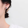 Wholesale S925 Sterling Silver Earrings For Women With Geometric Letter Number Text Pattern And Electroplating