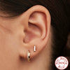 Wholesale S925 Sterling Silver Earrings Plated With 18K Gold Simple Geometric Shape Zirconia Earrings