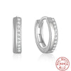 Wholesale S925 Sterling Silver Earrings Plated With 18K Gold Simple Geometric Shape Zirconia Earrings