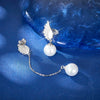 Wholesale S925 Sterling Silver Earrings With Beaded Wings Inlaid Zircon Geometric Pattern Set With Diamonds Elegant Style For Women