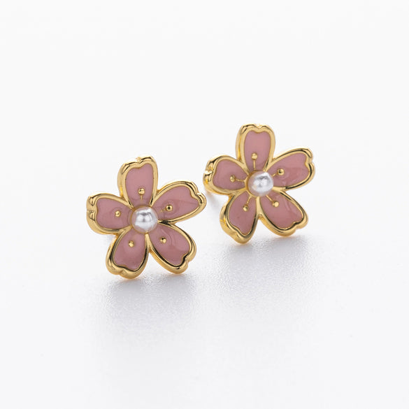 Wholesale S925 Sterling Silver Earrings With Geometric And Flower Patterns Electroplated