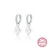 Wholesale S925 Sterling Silver Earrings With Imitation Pearl And Diamond Geometric Style