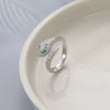 Wholesale S925 Sterling Silver Earrings With Spirit Snake Design Inlaid Zircon And Green Nano Eyes