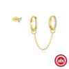 Wholesale S925 Sterling Silver Earrings With Stars And Flower Geometric Pattern Electroplated For Women