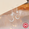 Wholesale S925 Sterling Silver Earrings With Tassel Star Moon Drop Design Electroplated Geometric Style