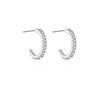 Wholesale S925 Sterling Silver Earrings With Zirconium And Geometric Design Platinum Or 18K Gold Electroplated For Women And Unisex