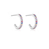 Wholesale S925 Sterling Silver Earrings With Zirconium And Geometric Design Platinum Or 18K Gold Electroplated For Women And Unisex