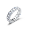Wholesale S925 Sterling Silver Eggshaped Geometric Fashion Women's Ring Jewelry With Seiko Treatment