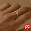 Wholesale S925 Sterling Silver Eightpointed Star Geometric Luxury Classic Ring For Women With Electroplating And Real Gold Plating