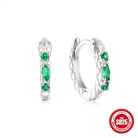 Wholesale S925 Sterling Silver Elegant C Shaped Diamond Earring Ring Drops Unisex Fashion Geometric Earrings
