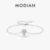 Wholesale S925 Sterling Silver Elegant Drop Shaped Zircon Rhinestone Inlaid Women's Bracelet