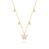 Wholesale S925 Sterling Silver Elegant Explosion Butterfly Zircon Stacked Wear Women's Collarbone Necklace With Electroplating And O Chain