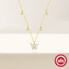 Wholesale S925 Sterling Silver Elegant Explosion Butterfly Zircon Stacked Wear Women's Collarbone Necklace With Electroplating And O Chain