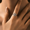 Wholesale S925 Sterling Silver Elegant Geometric Diamond Ring For Women