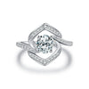 Wholesale S925 Sterling Silver Elegant Geometric Diamond Ring For Women