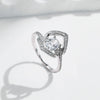 Wholesale S925 Sterling Silver Elegant Geometric Diamond Ring For Women
