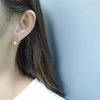 Wholesale S925 Sterling Silver Elegant Hollow Irregular Geometric Ring Bead Earrings For Women