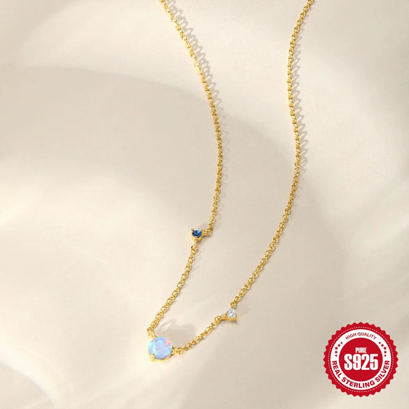 Wholesale S925 Sterling Silver Elegant Light Luxury Geometric Patterned Collarbone Chain Necklace With Electroplating Process For Women