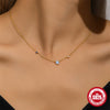 Wholesale S925 Sterling Silver Elegant Light Luxury Geometric Patterned Collarbone Chain Necklace With Electroplating Process For Women