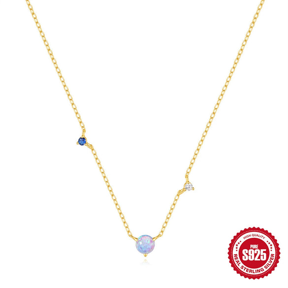 Wholesale S925 Sterling Silver Elegant Light Luxury Geometric Patterned Collarbone Chain Necklace With Electroplating Process For Women