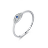 Wholesale S925 Sterling Silver Exquisite Microinlaid Devil's Eye Ring For Women In Fashionable Sexy Style With Overlapped Fine Ring