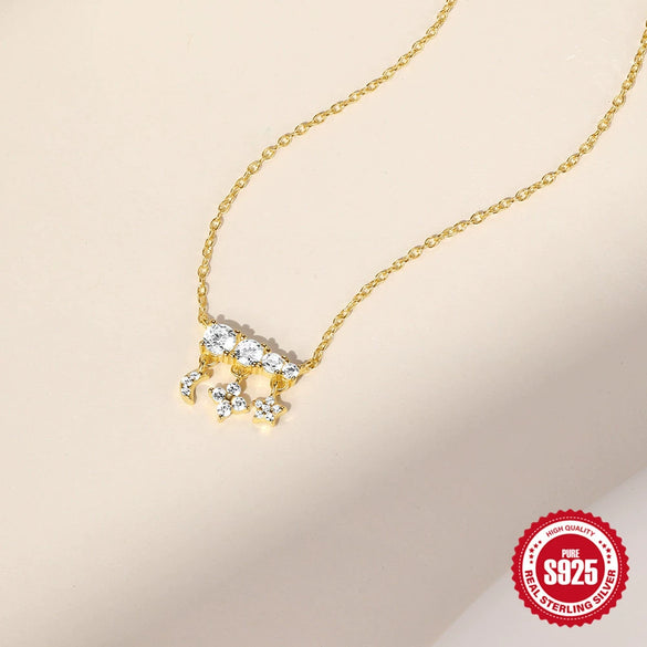 Wholesale S925 Sterling Silver Exquisite Moon Star Design Clavicle Chain With Electroplating O Chain For Women Geometric Pattern Minimalist Necklace