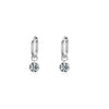 Wholesale S925 Sterling Silver Exquisite Women's Earrings With Glossy Imitation Diamond Zircon And Geometric Design By Seiko