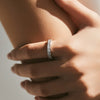 Wholesale S925 Sterling Silver Fashion Commuter Ring Bracelet For Women With Geometric Shape And Set With Diamonds