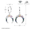 Wholesale S925 Sterling Silver Fashion Geometric Crescent Earrings For Women