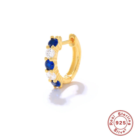 Wholesale S925 Sterling Silver Fashion Light Luxury Round Geometric Earrings With Diamond Ear Buckle
