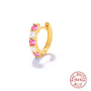 Wholesale S925 Sterling Silver Fashion Light Luxury Round Geometric Earrings With Diamond Ear Buckle