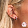 Wholesale S925 Sterling Silver Fashion Light Luxury Round Geometric Earrings With Diamond Ear Buckle
