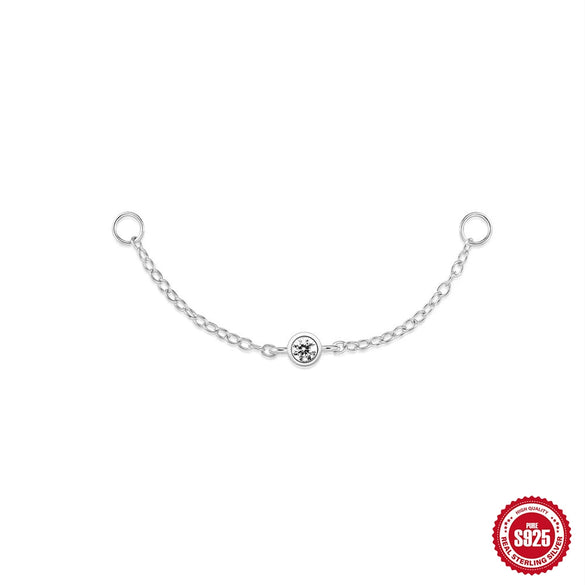Wholesale S925 Sterling Silver Fashion Personality Shining Horse Eye Zircon Pendant With Diy Long Chain And Cartilage Chain