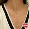 Wholesale S925 Sterling Silver Fashion Simple Elegant Yshaped Geometric Zirconia Necklace For Women